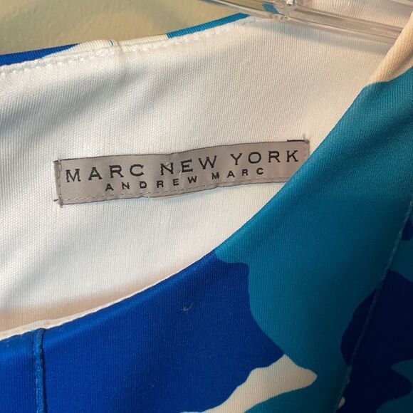 NEW $134 Marc New York Abstract Floral Scuba Fit & Flare Dress sz 8 - Picture 10 of 14